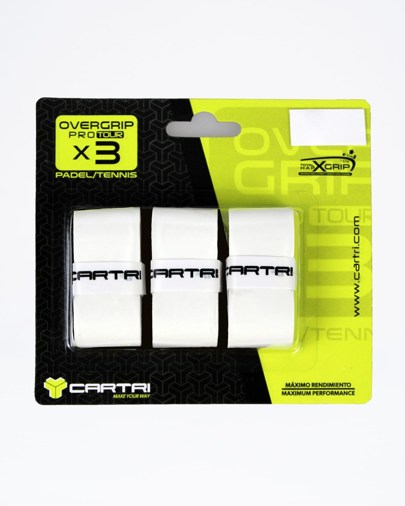 OVERGRIPS CARTRI PACK X3 WHITE