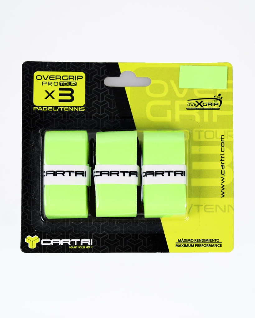 OVERGRIPS CARTRI PACK X3 GREEN